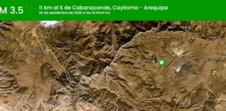 Temblor en Arequipa hoy, 26 de septiembre: sismo de magnitud 3.5 sacudió Cabanaconde Temblor en Arequipa hoy