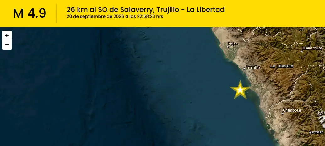 Photo: dsn.pe Magnitude 4.9 Earthquake Strikes Salaverry, La Libertad