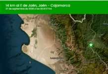 Temblor en Perú hoy