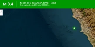 Temblor hoy en Lima