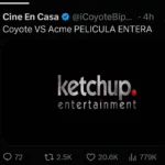 Coyote vs. Acme: usuario publica en X la película completa Usuario de Twitter sube la película entera del Coyote vs. Acme
