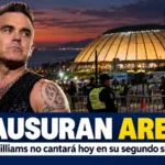 Fans de Robbie Williams exigen respuestas tras cancelación de su concierto de hoy en Arena 1 Cancelan concierto de Robbie Williams en Lima.