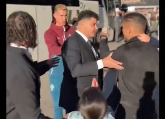 Cristiano Ronaldo intervino ante la seguridad para tomarse fotos con unos niños en Oslo antes del Noruega vs. Portugal por la Nations League.