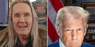 Nicko McBrain y Donald Trump
