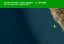 Temblor de magnitud 4.0 remeció Trujillo durante la madrugada de este 2 de octubre Temblor Trujillo hoy
