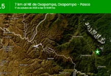 Temblor en Pasco