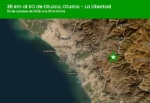 Temblor hoy 2 de octubre en Perú: sismo de magnitud 4.1 se registró cerca de Otuzco, en La Libertad Temblor hoy