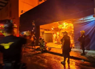 Incendio en Mesa Redonda.