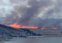 Incendio en los Uros, Puno.