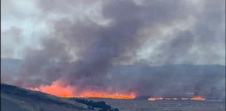 Incendio en los Uros, Puno.